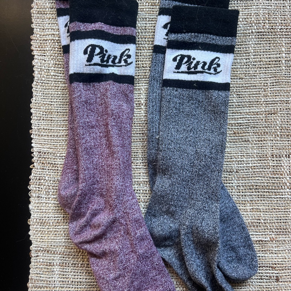 PINK Victoria's Secret Womens Socks - Black and Gray